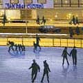 Artistic concept of outdoor skating rink
